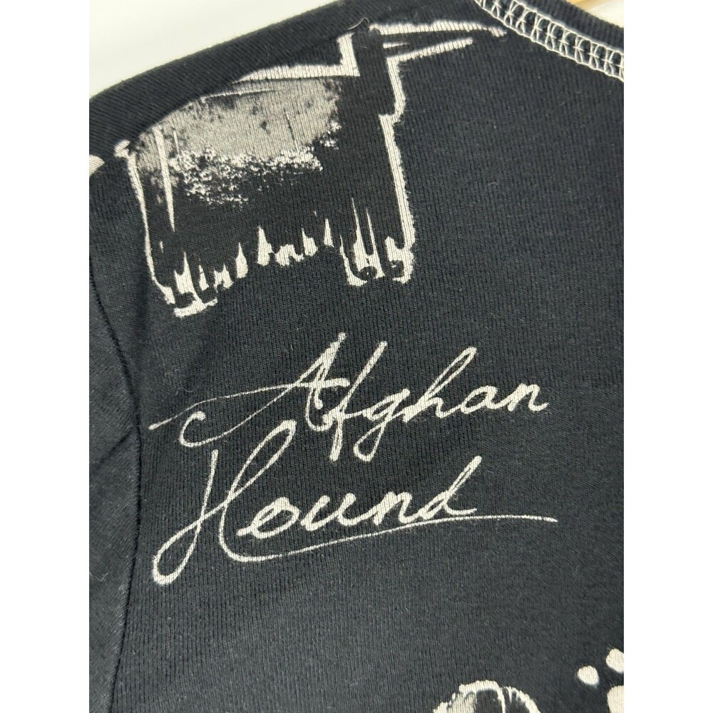 Jess and Jane‎ Top Womens Small Black Dog Doodle Embellished Cotton Made in USA - Picture 15 of 16